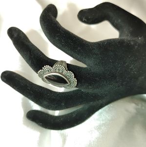 Vintage Sterling silver onyx ring 6 1/2